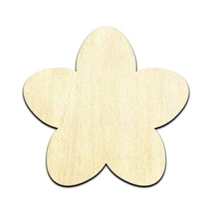 Cherry Blossom Laser Cut Out Unfinished Wood Shape Craft Supply - Picture 1 of 6