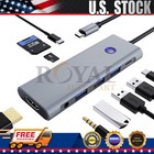 9 in 1 USB C Docking Station Multiport Hub with 100W PD Charging 4K 60Hz SD/TF