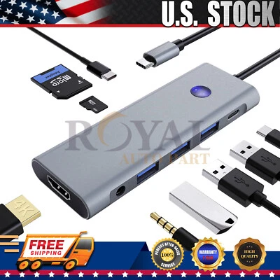 Estación de Acoplamiento USB C 9 en 1 Hub Multipuerto con Carga PD 100W 4K 60Hz SD/TF Foto 1 de 4