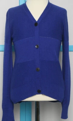 8 ans GILET tricot très fine jauge Fille   JEAN BOURGET   bleu /manches longue - Photo 1/4