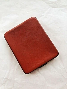 VTG Red Box Calf Cigarette Holder Case No.22 with Straps/Label (I.27/FD/Z) - Picture 1 of 9
