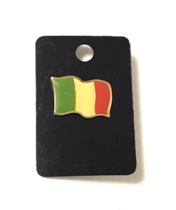 Prendedor de solapa bandera MALI tono dorado Walt Disney en tarjeta NUEVO - Imagen 1 de 5
