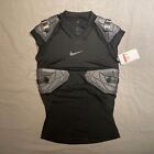 Nike Pro Hyperstrong 4-Pad Shoulder Rib Football Top Shirt Dri-Fit Black Large