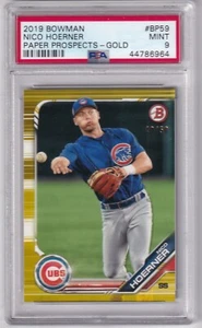 NICO HOERNER - 2019 BOWMAN PAPER PROSPECTS - GOLD - PSA MINT 9 - Bild 1 von 1