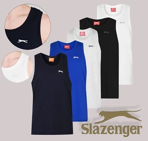 Mens Muscle Vest Top Slazenger Sleeveless Summer T Shirt Tee Size S- 4XL - Picture 1 of 30