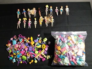 Polly Pocket Doll And Accessory Lot Of 28 Figures - Picture 1 of 9
