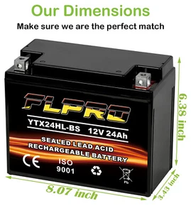 YTX24HL-BS Y50-N18L-A Motorcycle 12V AGM Maintenance Free Sealed Gel Battery - Picture 1 of 6