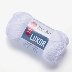 100% Mercerised Cotton 4ply Giza Cotton, Yarnart Luxor Crochet 10x50 grams - Picture 1 of 3