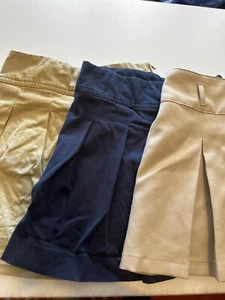 CHILDRENS PLACE Set Of 3 Girls Kid Size 8 School Uniform Skirt Skort Adj Waist - Picture 1 of 18
