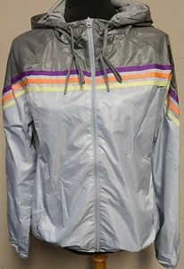 Adidas Windbreaker Jacket Womens Iconic Lightweight Running Fitness UK Med (A21) - Picture 1 of 12