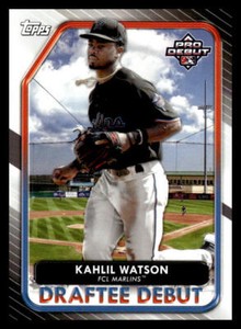 2022 Topps Pro Debut Kahlil Watson  Draftee Debuts Insert DB-4 FCL Marlins