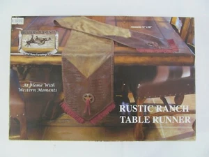 NIB Western Moments Faux Suede and Cowhide Table Runner 12 X 96 Brown - Picture 1 of 12
