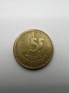 Vintage 1986 BELGIAN 5F / FIVE FRANC Coin / Belgie : Belgium Currency - Picture 1 of 2