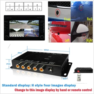 4-Way Front/Rear/Right/Left Parking View Camera Video Switch Combine Control Box - Picture 1 of 7