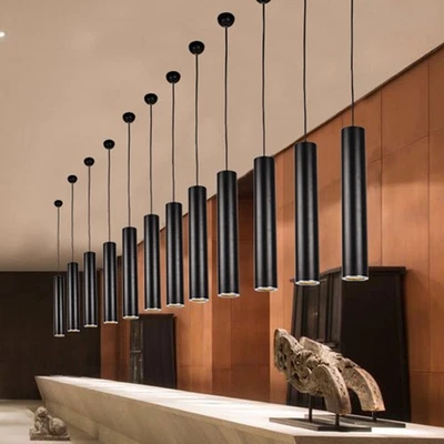 Lámparas de techo de cilindro LED para restaurante dormitorio lámparas colgantes Foto 1 de 4