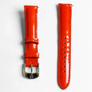 Correa de reloj Michele de cuero naranja de 16 mm para mujer 301770501 - Imagen 1 de 2