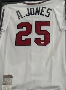 Andruw Jones Signed Atlanta Braves Custom Jersey JSA w/COA - Picture 1 of 6