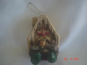 CHARMANTES Vintage SIGNIERT P.S. PAM SCHIFFERL WICHTEL im HAUS mit PFEIFENSCHMUCK - Bild 1 von 8