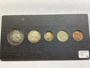 1963 Vintage Silver Set Estate Find in Vintage Holder with 5 Coins 081425 20 - Picture 1 of 4