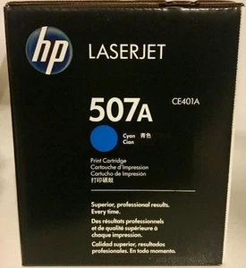NEW FACTORY SEALED GENUINE HP 507A CE401A Cyan Toner Cartridge Black Box - Photo 1/1
