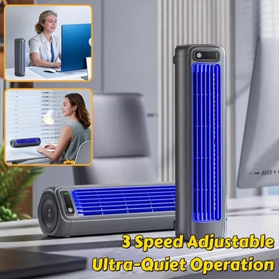 Rechargeable Tower Fan 3 Speeds Adjustable Portable Quiet Fan for Bedroom Office - image 1 of 4