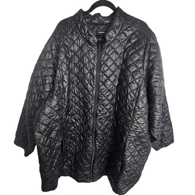 Chaqueta acolchada Torrid con cremallera completa talla grande 6X resistente al agua y al viento al aire libre Foto 1 de 4