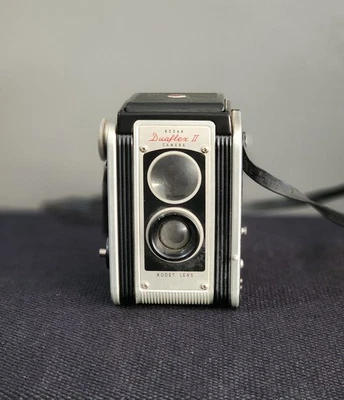 复古柯达 Duaflex II 胶片相机 带 Kodet 镜头 620 胶片 带表带 未测试 — 第 1/4 张图片