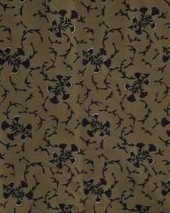 2 Yds Cotton Quilting Fabric - Moda by Deb Strain - Brown/Red/Navy Florals - Picture 1 of 1
