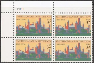 US #3059 32¢ Smithsonian Institution UL Plate Block 1996 MNH - Picture 1 of 1