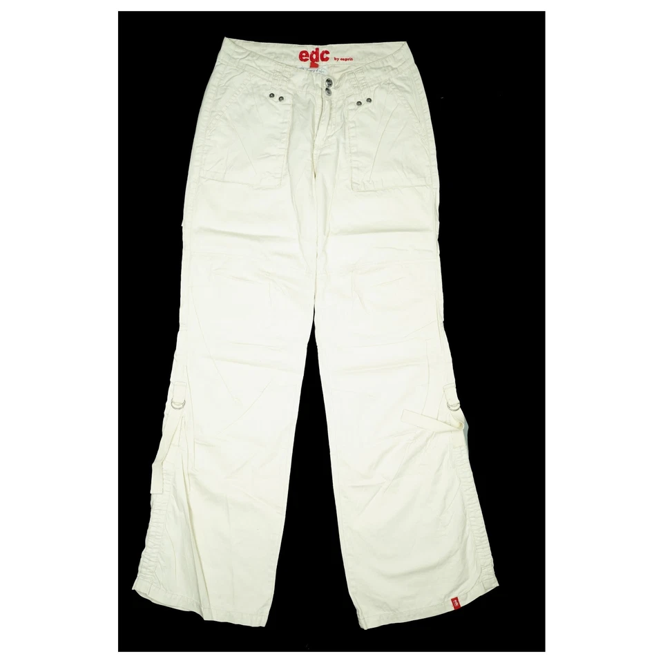 edc by ESPRIT Damen Jeans Hose Sommer Regular Turn Up 32 XXS W25 L32 beige dünn - Bild 1 von 4