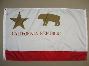 Ojales de bandera de nailon teñidos para interiores y exteriores California Republic Bear todos los tamaños - Imagen 1 de 7