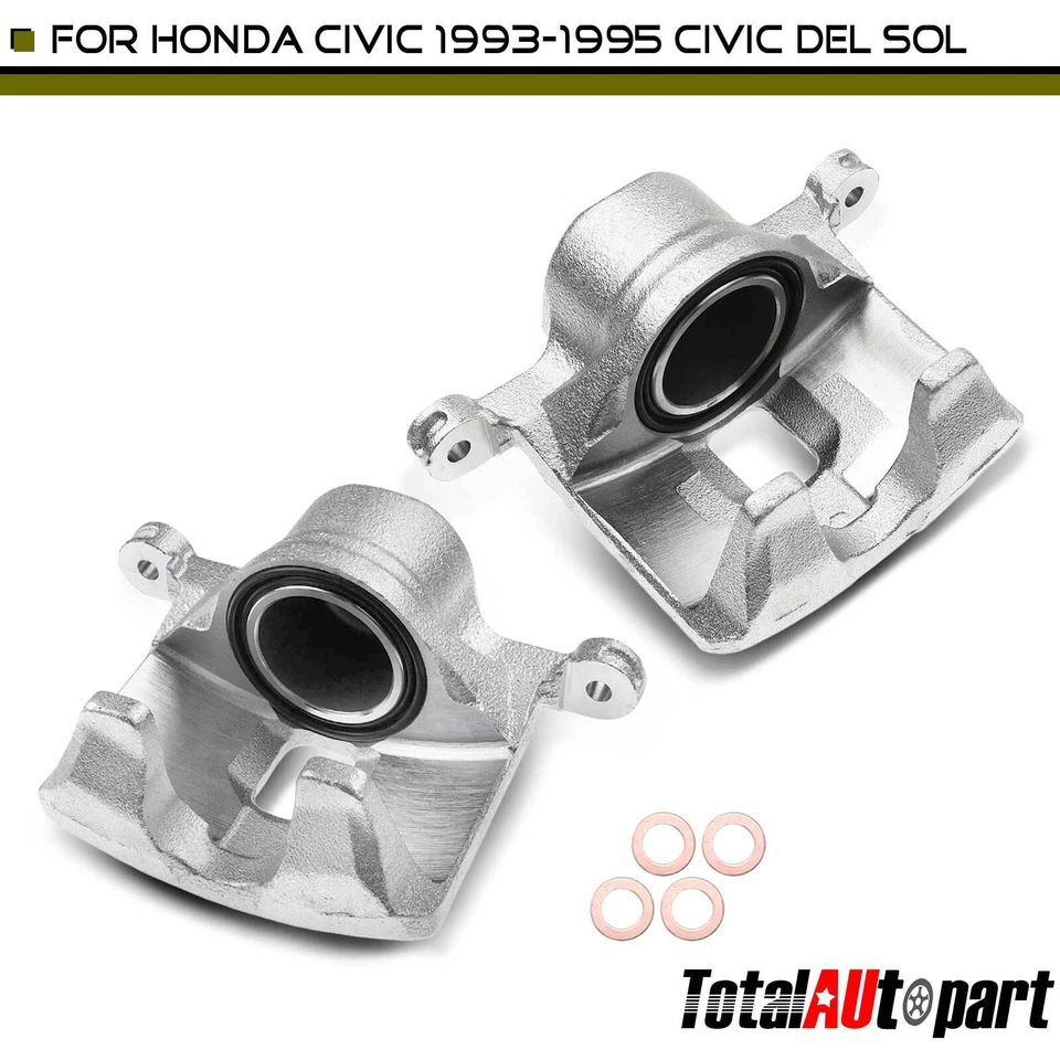2x Pinza de freno de disco delantera Honda Civic 1993-1995 Civic del Sol 1994-1997 Foto 1 de 4