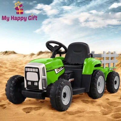 Rigo Ride On Car Tractor Toy Kids Electric Cars 12V Battery Child Toddlers Green - image 1 of 4