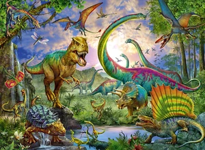 12718 - Nel Regno Dei Giganti, Dinosauri Puzzle 200 Pezzi XXL - Foto 1 di 12