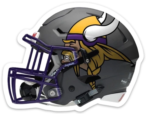 Minnesota Vikings Helmet w/ Norseman Logo Type Die-cut MAGNET Cover