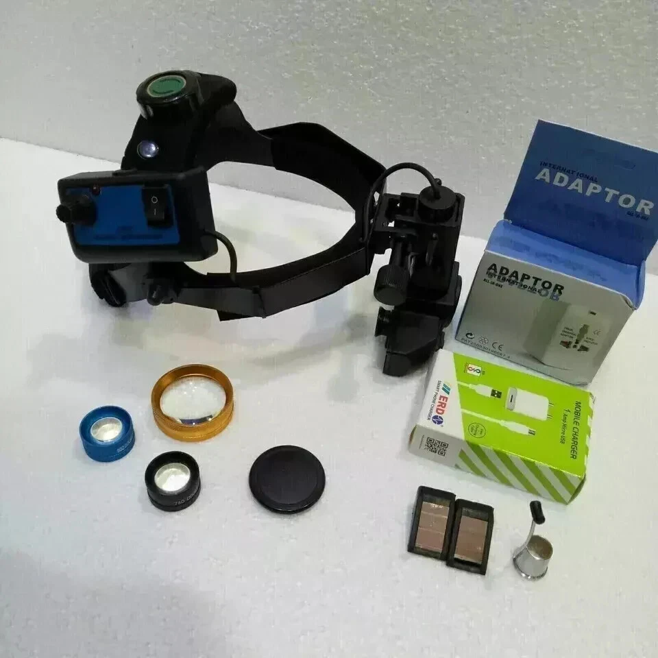 Oftalmoscopio indirecto con paquete combinado de lentes 20D 90D 78D accesorios Foto 1 de 4