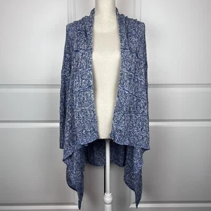 NWT New Directions Blue Long Sleeve Open Front Knit Cardigan Size Large - Bild 1 von 7