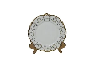 Limoges La Seynie P & P Avance Dinner Plates 9 1/2" Pink And Blue Floral Garland - Picture 1 of 8