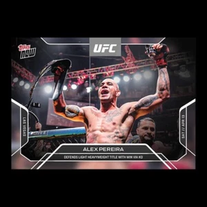 2024 Topps Now UFC #1 ALEX PEREIRA Las Vegas Light Heavyweight #/1550 - Picture 1 of 1