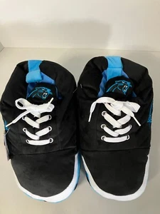 FOCO NFL Men's Carolina Panthers Plush Oversized Sneaker Slippers Size S New - Picture 1 of 10