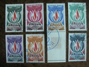 France, official stamps for UNESCO Mi. No. 9-15 complete gest. (-eg) - Picture 1 of 1
