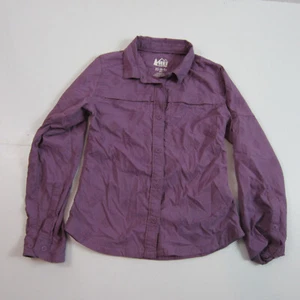 Rei Co-op Girl's shirt Sahara Stretch purple button 6-7 - Picture 1 of 5