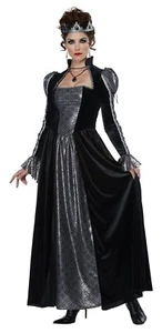 Gothic Dark Majesty Medieval Renaissance Queen Adult Women Costume - Picture 1 of 2
