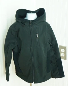 Urban Republic Jacket Kids Size 7 Soft Shell Hoodie Full Zip Outdoor Black - Picture 1 of 4