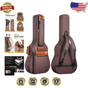 Water-Resistant Guitar Bag with 6 Pockets & Extra Padding for 40-42 Inch Guitars - Picture 1 of 10
