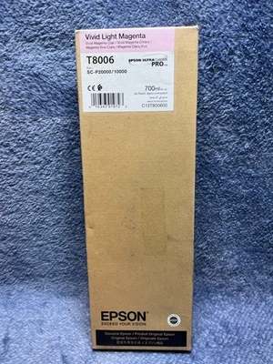 November 2020 Genuine Epson Vivid Light Magenta Ink Cartridge T8006 - Image 1 of 3