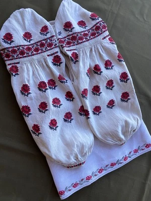 Embroidered Ukrainian dress Shirt  Folk Vyshyvanka shirt Feminine dress - Image 1 of 4