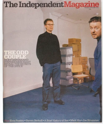 RICKY GERVAIS HUSSEIN CHALAYAN JOE STRUMMER Independent magazine 2003 ELVIS MOSS - Image 1 of 4