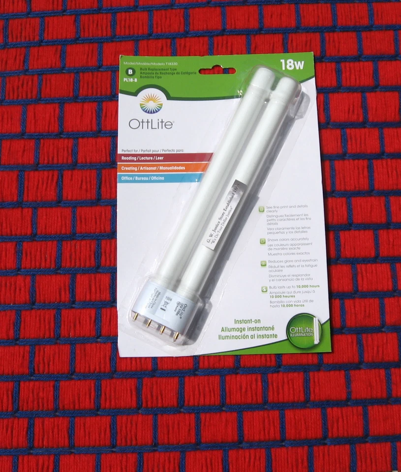 genuine OTT-LITE fluorescent 18w light bulb 930lm lamp 4 pin type B new PL18-B  - Image 1 of 4