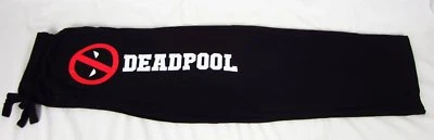 Mens Womens NEW Marvel Deadpool Black Pajama Lounge Sleep Pants Size S M L XL - Image 1 of 2
